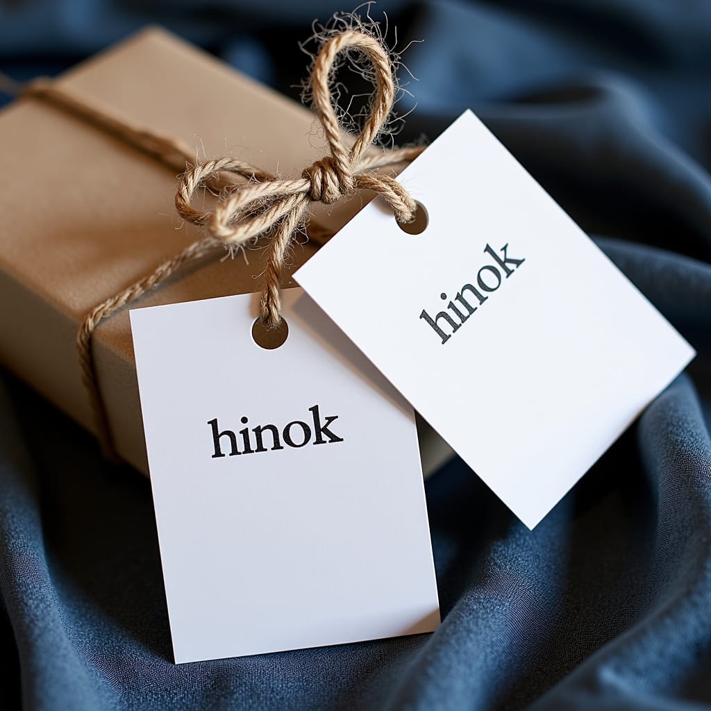 Custom stickers and labels with branded hang tags for product packaging