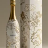 Flat-pack wine gift box with gold foil design for cost-saving shipping
