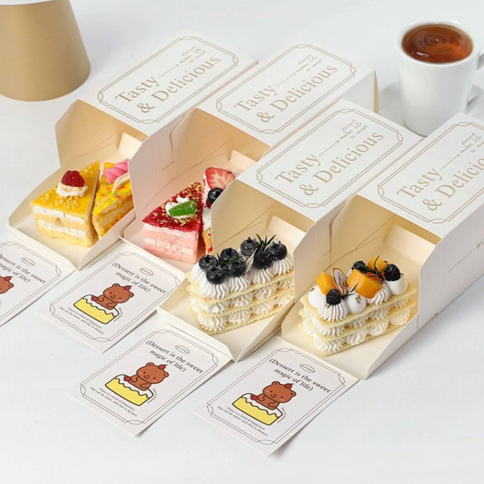 book style dessert packaging box food grade 3