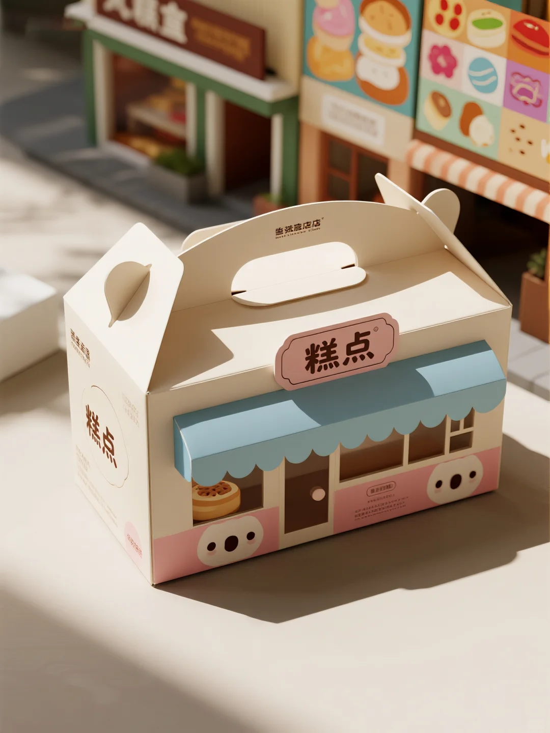 custom dessert gable box with handle 3