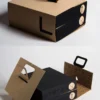 Creative custom food packaging box with handle for takeout and delivery