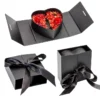 Custom heart shaped gift box packaging with ribbon closure