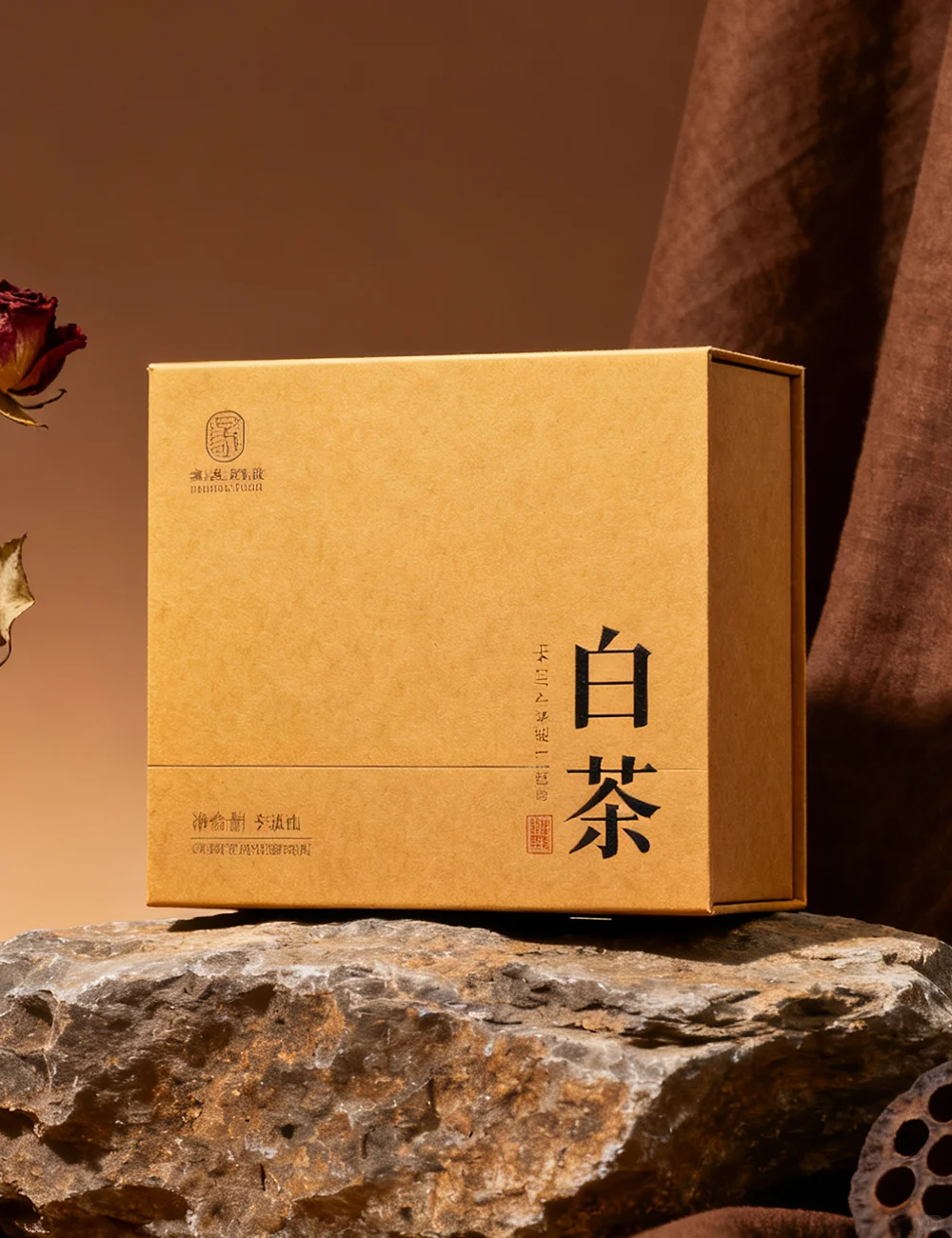 custom tea gift box with lid kraft paper 1