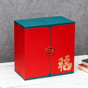Luxury double door gift box with foam insert for premium product packaging