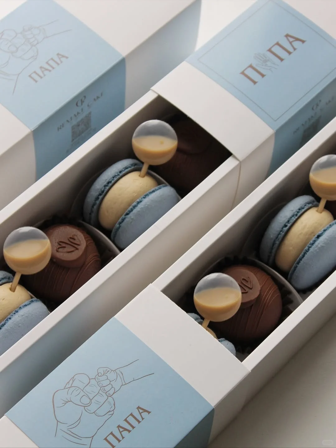 flat pack dessert gift box macaron packaging 1