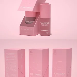 Luxury flip top skincare packaging box with cosmetic bottle