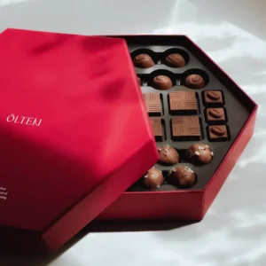 Product 35 Luxury hexagon chocolate packaging box with premium insert tray