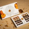Luxury lid and base chocolate packaging box with assorted chocolates