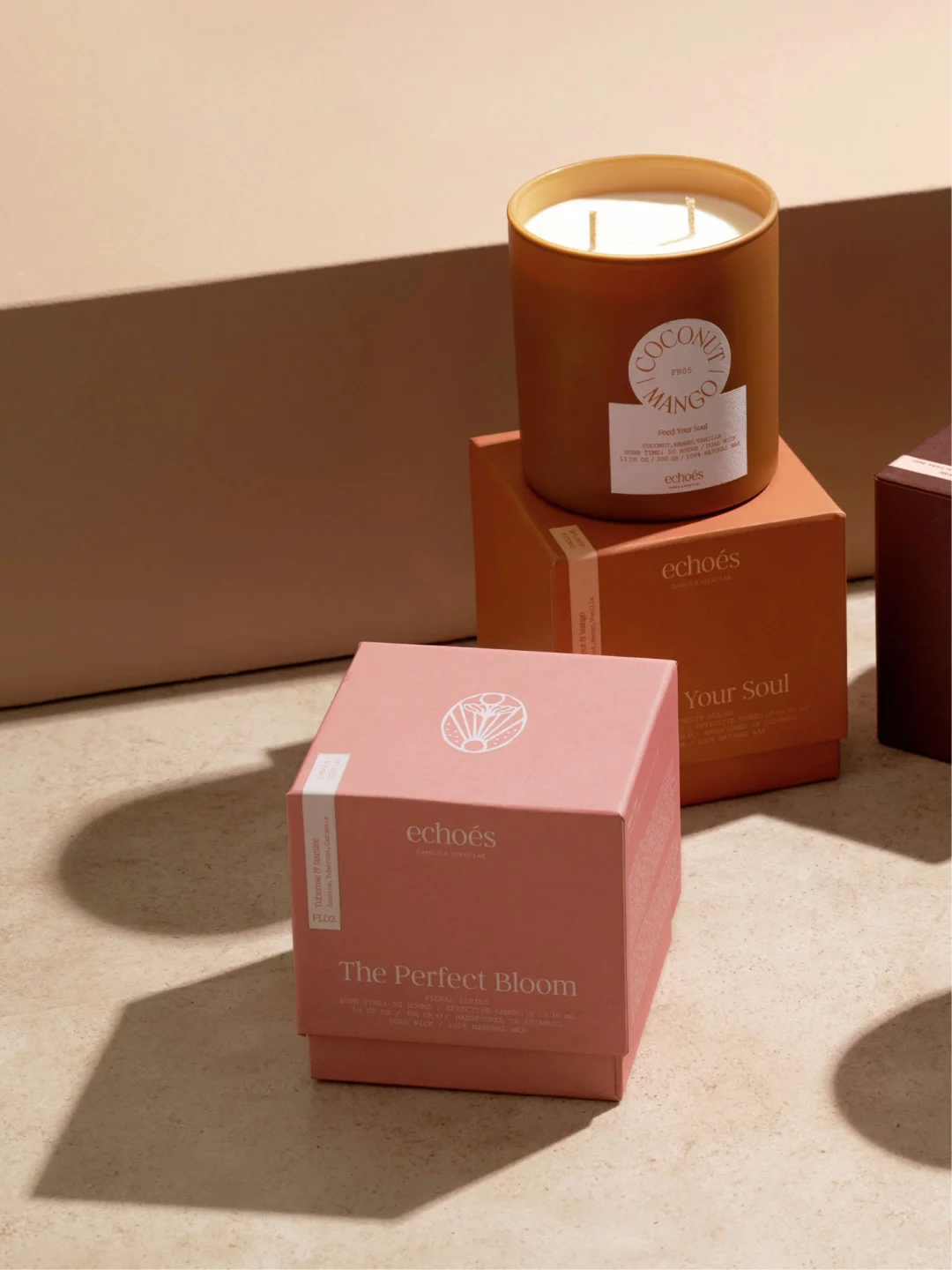 Luxury lift-off lid rigid box for candle packaging, premium gift box with minimalist design