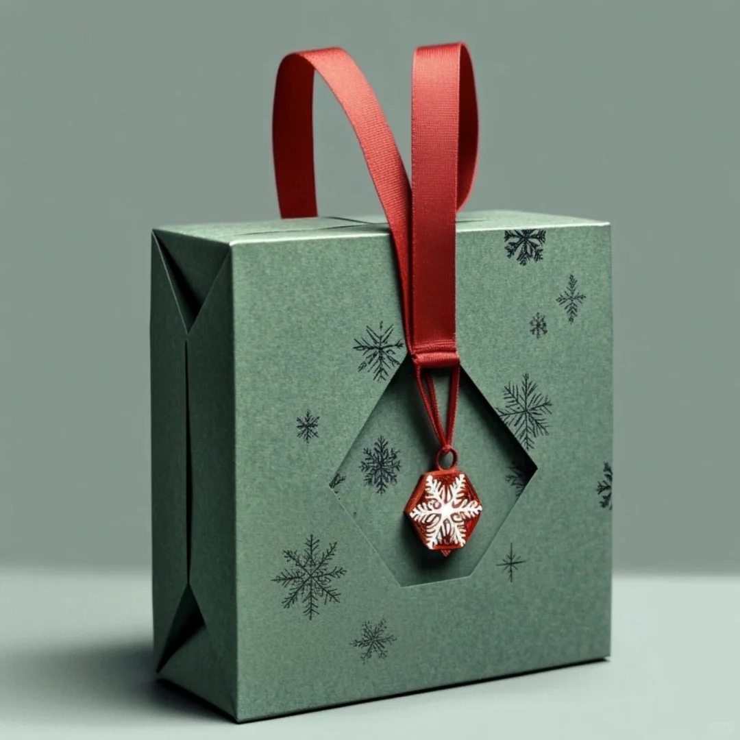 polygon gift box with ribbon handle luxury packaging 4