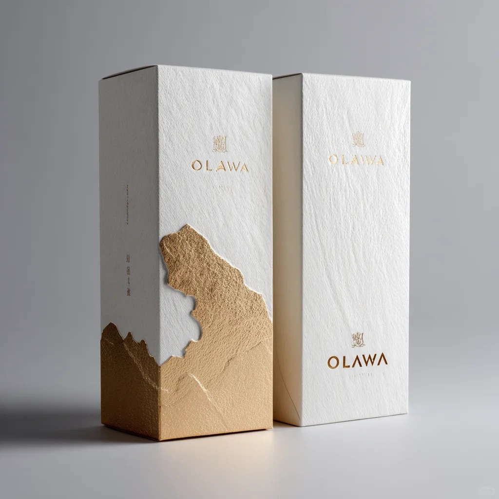 textured specialty paper rigid box organic edge luxury packaging 1