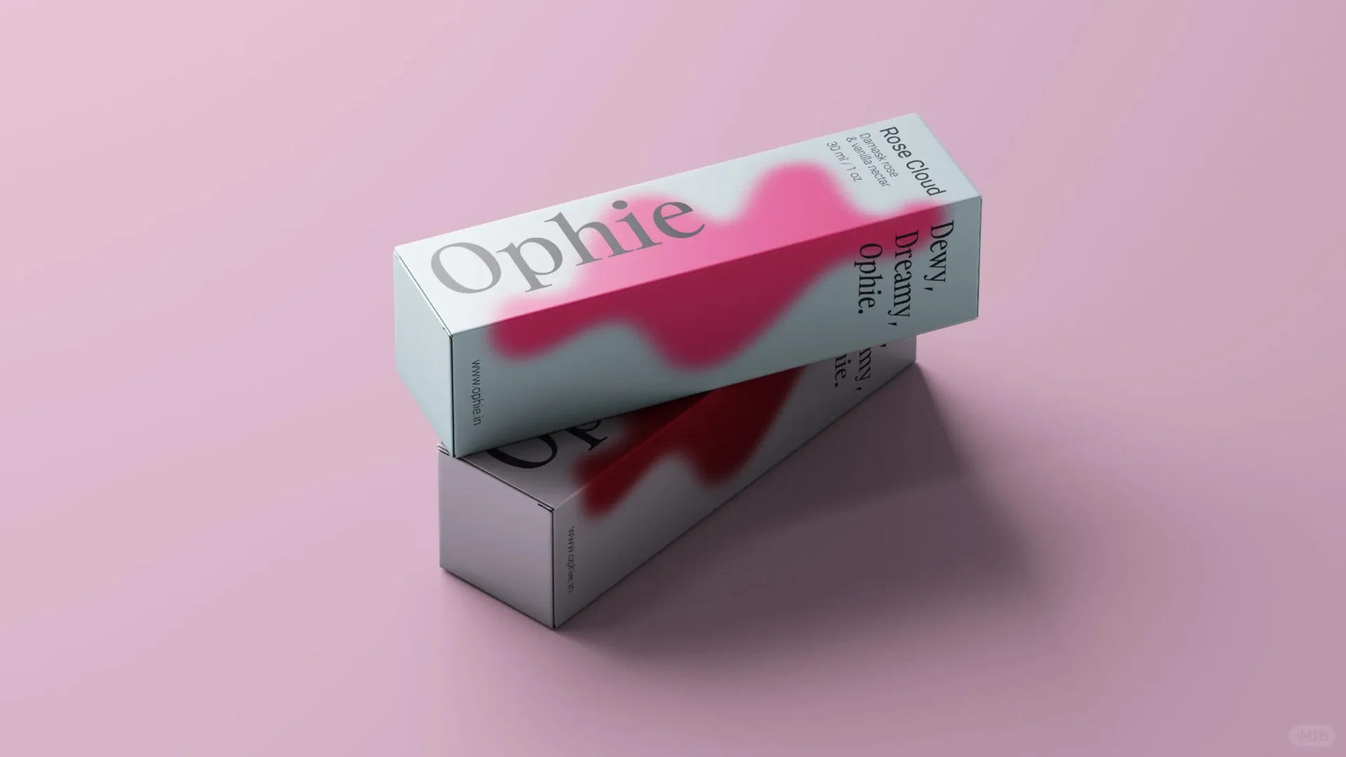 white cardboard double tuck skincare packaging box 2