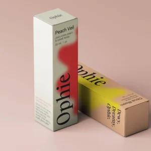 Custom white cardboard double tuck skincare packaging box