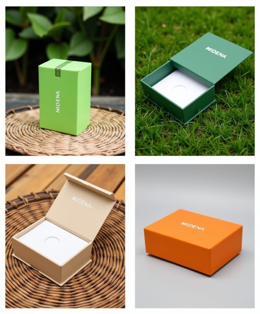Custom rigid gift box with minimalist design, branded packaging box with foam insert
