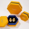 luxury gold hexagon jewelry box velvet insert 1