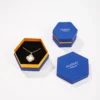 luxury gold hexagon jewelry box velvet insert 2
