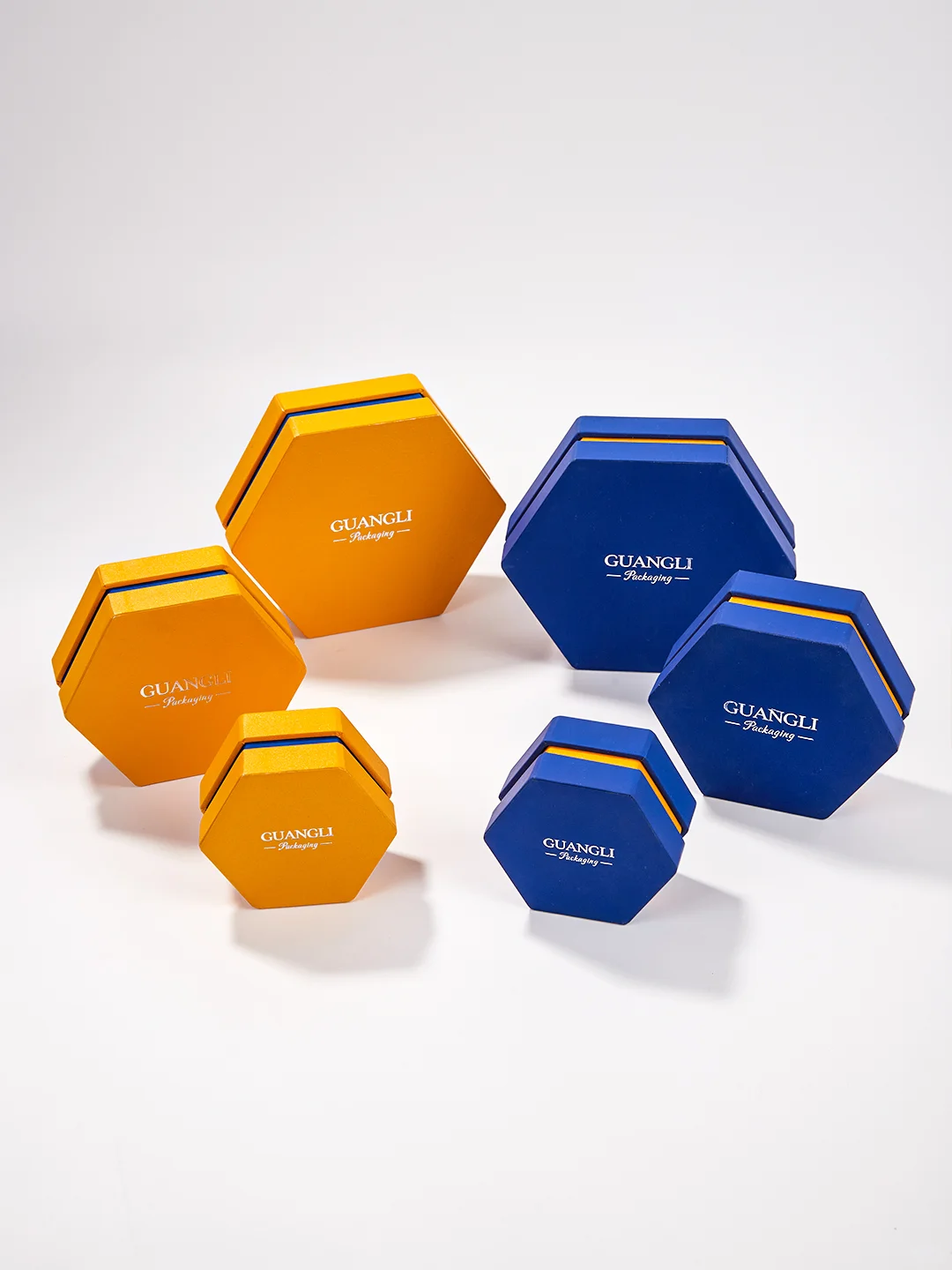 luxury gold hexagon jewelry box velvet insert 4