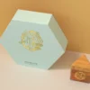 luxury hexagon packaging box gold foil 3