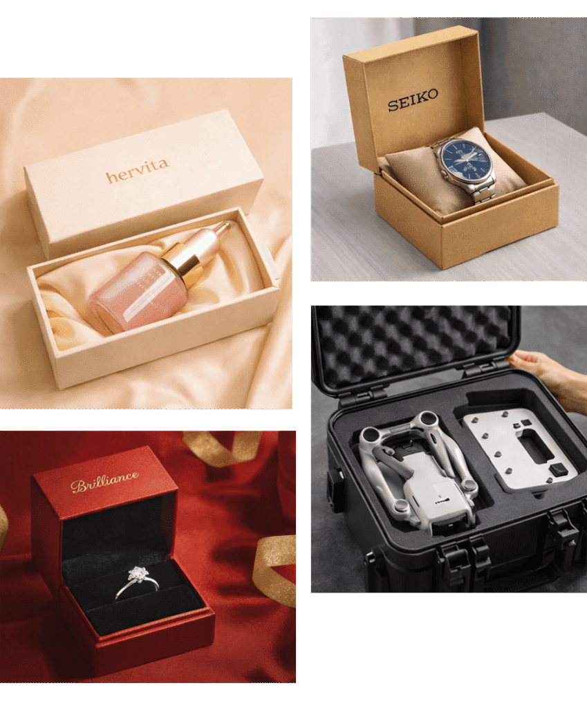 Luxury packaging solutions for cosmetics, watches, jewelry, and electronic devices